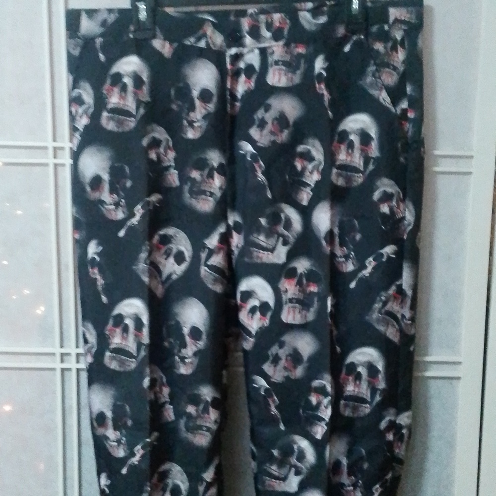 Suitmeister Men's Skull And Blood Dress Pants View 2